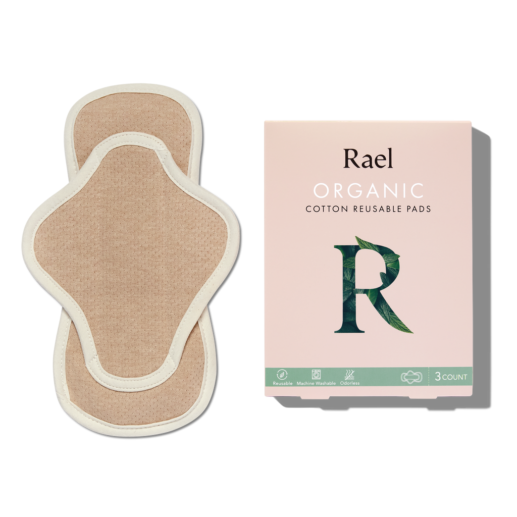 Organic Cotton Reusable Menstrual Pads - 3 Count